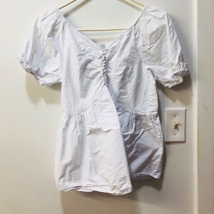 Babydoll peplum white shirt